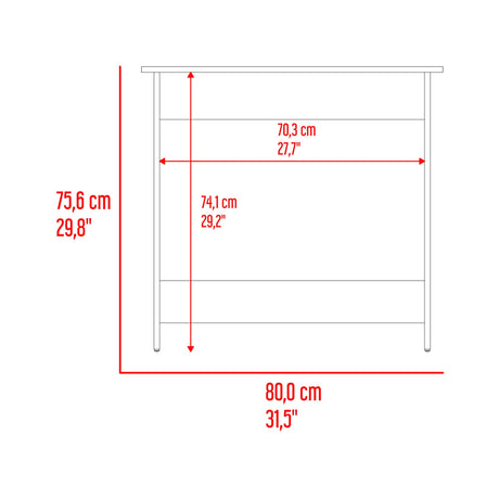 Escritorio Ben Eco Blanco Fresno 80x75.6cm sin Cajones - ESCRITORIOS | Bylmo