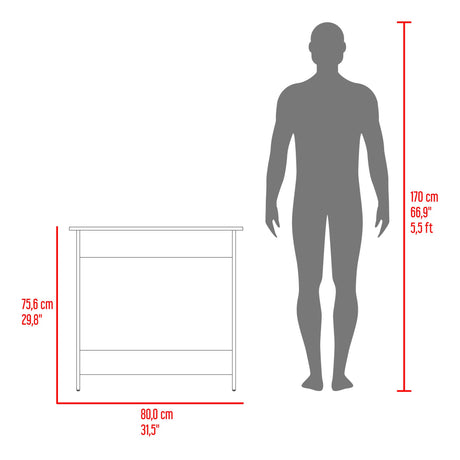 Escritorio Ben Eco Blanco Fresno 80x75.6cm sin Cajones - ESCRITORIOS | Bylmo
