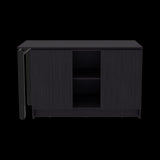 Escritorio Alfie Wengue 120x72.5cm sin Cajones con Organizador de Libros y con Archivador - ESCRITORIOS | Bylmo