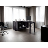 Escritorio Alfie Wengue 120x72.5cm sin Cajones con Organizador de Libros y con Archivador - ESCRITORIOS | Bylmo