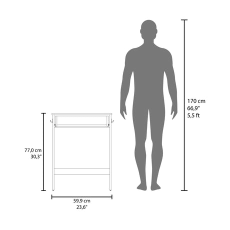 Escritorio Hills Fresno Europeo 60x77cm con Un Cajón - ESCRITORIOS | Bylmo