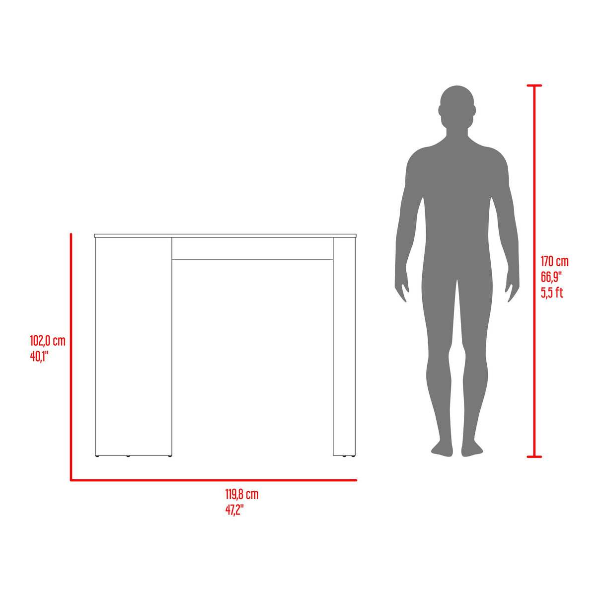 Barra de Cocina Greer Blanco y Bardolino 119.8x102cm con Tres Entrepaños y Cuatro Compartimientos - BARRAS Y MUEBLES AUXILIARES | Bylmo