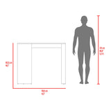 Barra de Cocina Greer Blanco y Bardolino 119.8x102cm con Tres Entrepaños y Cuatro Compartimientos - BARRAS Y MUEBLES AUXILIARES | Bylmo