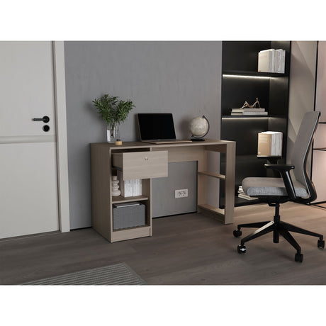 Escritorio Home Bardolino 120.2x75.3cm con Un Cajón y con Organizador de Libros - ESCRITORIOS | Bylmo