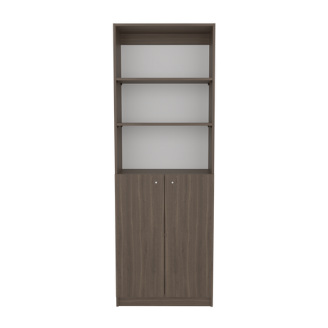 Estantería Home Milan y Blanco 62.8x180.6cm Rectangular con Dos Puertas y con Cuatro Entrepaños - BIBLIOTECAS Y ESTANTERIAS | Bylmo