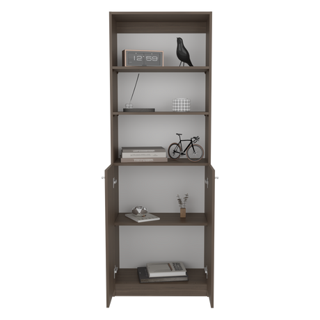 Estantería Home Milan y Blanco 62.8x180.6cm Rectangular con Dos Puertas y con Cuatro Entrepaños - BIBLIOTECAS Y ESTANTERIAS | Bylmo