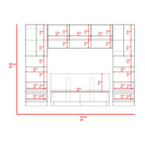 Combo Cama y Closet St Denis Milan y Capri 272x200cm para Cama Doble 140 X 190 CM con Cabecero - CAMAS | Bylmo