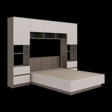 Combo Cama y Closet St Denis Milan y Capri 272x200cm para Cama Doble 140 X 190 CM con Cabecero - CAMAS | Bylmo