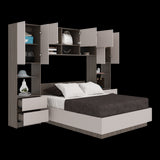 Combo Cama y Closet St Denis Milan y Capri 272x200cm para Cama Doble 140 X 190 CM con Cabecero - CAMAS | Bylmo