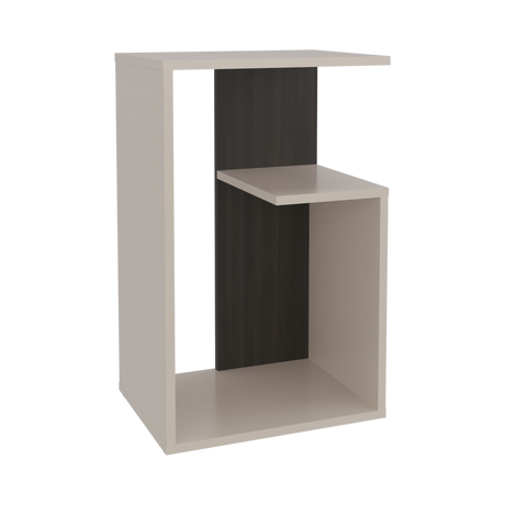 Mesa Auxiliar Everett Nogal y Capri 39.8x63.4cm Transformable con Tres Compartimientos - MESAS AUXILIARES | Bylmo