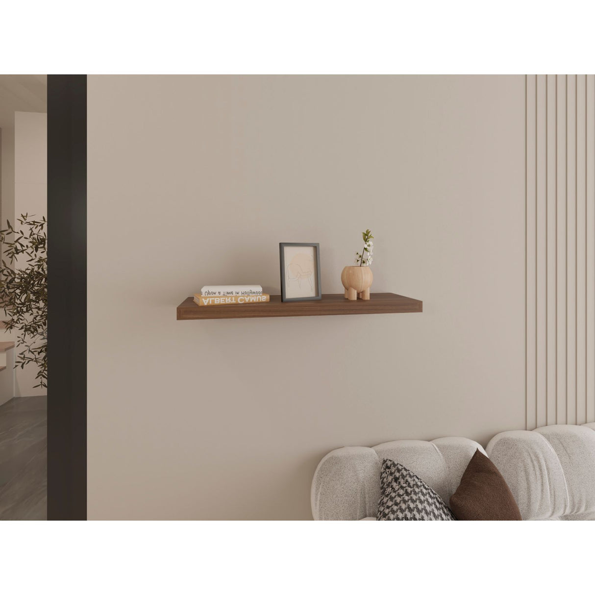 Repisa Gales 80x3.8cm Rectangular Flotante con Dos Entrepaños - REPISAS | Bylmo