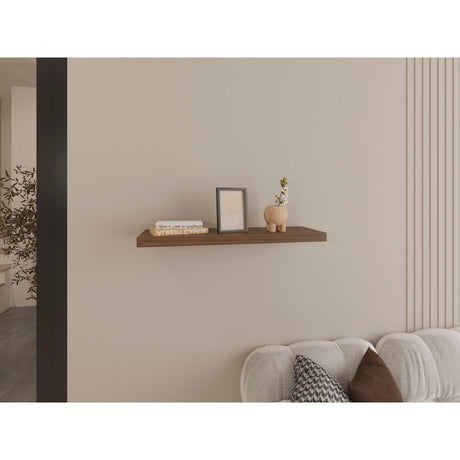 Repisa Gales 80x3.8cm Rectangular Flotante con Dos Entrepaños - REPISAS | Bylmo