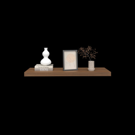 Repisa Gales 80x3.8cm Rectangular Flotante con Dos Entrepaños - REPISAS | Bylmo