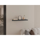Repisa Plomo 80x3.8cm Rectangular Flotante con Dos Entrepaños - REPISAS | Bylmo