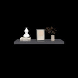 Repisa Plomo 80x3.8cm Rectangular Flotante con Dos Entrepaños - REPISAS | Bylmo