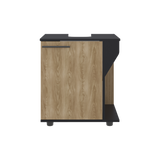 Mueble para Lavamanos Phillips Wengue y Fresno Europeo 56x62.1cm Individual sin Lavamanos y con Una Puerta - MUEBLES PARA LAVAMANOS | Bylmo