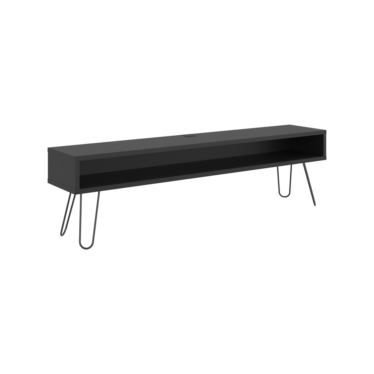 Rack de TV Luft Wengue 180x49.5cm para TV Hasta 75" Pulgadas con Un Compartimiento - MUEBLES DE TV | Bylmo
