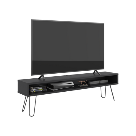 Rack de TV Luft Wengue 180x49.5cm para TV Hasta 75" Pulgadas con Un Compartimiento - MUEBLES DE TV | Bylmo
