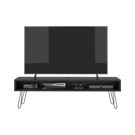 Rack de TV Luft Wengue 180x49.5cm para TV Hasta 75" Pulgadas con Un Compartimiento - MUEBLES DE TV | Bylmo