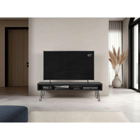 Rack de TV Luft Wengue 180x49.5cm para TV Hasta 75" Pulgadas con Un Compartimiento - MUEBLES DE TV | Bylmo