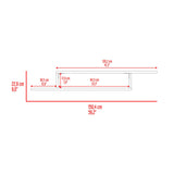 Repisa para TV Dili Olivo 150.2x22.9cm para TV Hasta 55" Pulgadas con Un Compartimiento - MUEBLES DE TV | Bylmo