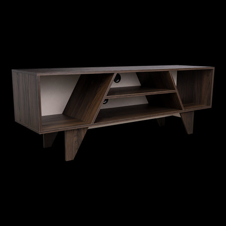 Rack de TV Pisa Nogal y Toquilla 150x53.6cm para TV Hasta 65" Pulgadas con Cuatro Compartimientos - MUEBLES DE TV | Bylmo