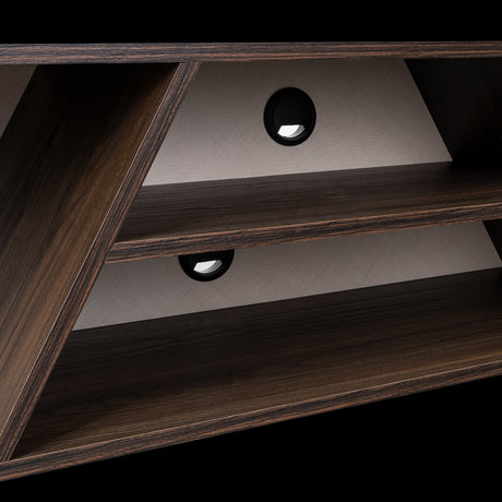 Rack de TV Pisa Nogal y Toquilla 150x53.6cm para TV Hasta 65" Pulgadas con Cuatro Compartimientos - MUEBLES DE TV | Bylmo