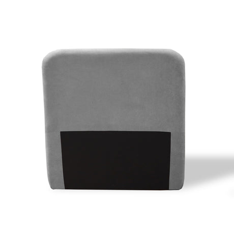 Cabecero de Piso Comfort Gris 120x125cm Abullonado para Cama Semidoble - CABECEROS | Bylmo