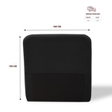 Cabecero de Piso Comfort Negro 160x125cm Abullonado para Cama Queen - CABECEROS | Bylmo