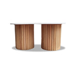 Mesa de Centro Paris Marron Claro 70x37cm Ovalado - MESAS DE CENTRO | Bylmo