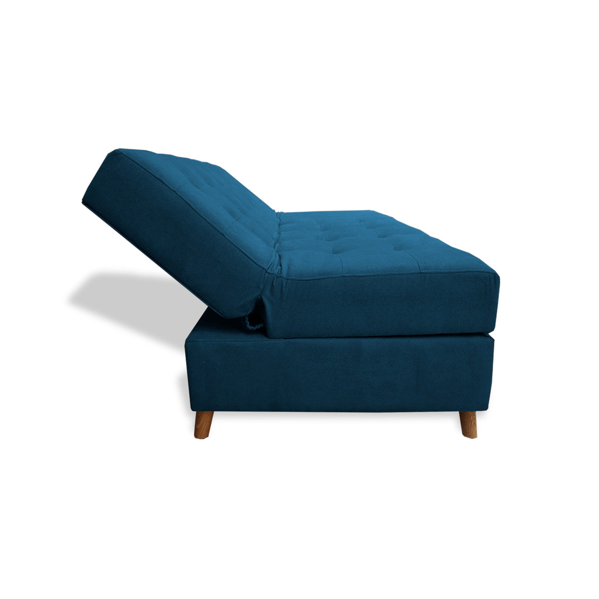 Sofacama Lugano Azul Petróleo 180x95cm de Tres Puestos Reclinable Antifluido con Almacenamiento y sin Apoya Brazos - SOFAS Y POLTRONAS | Bylmo