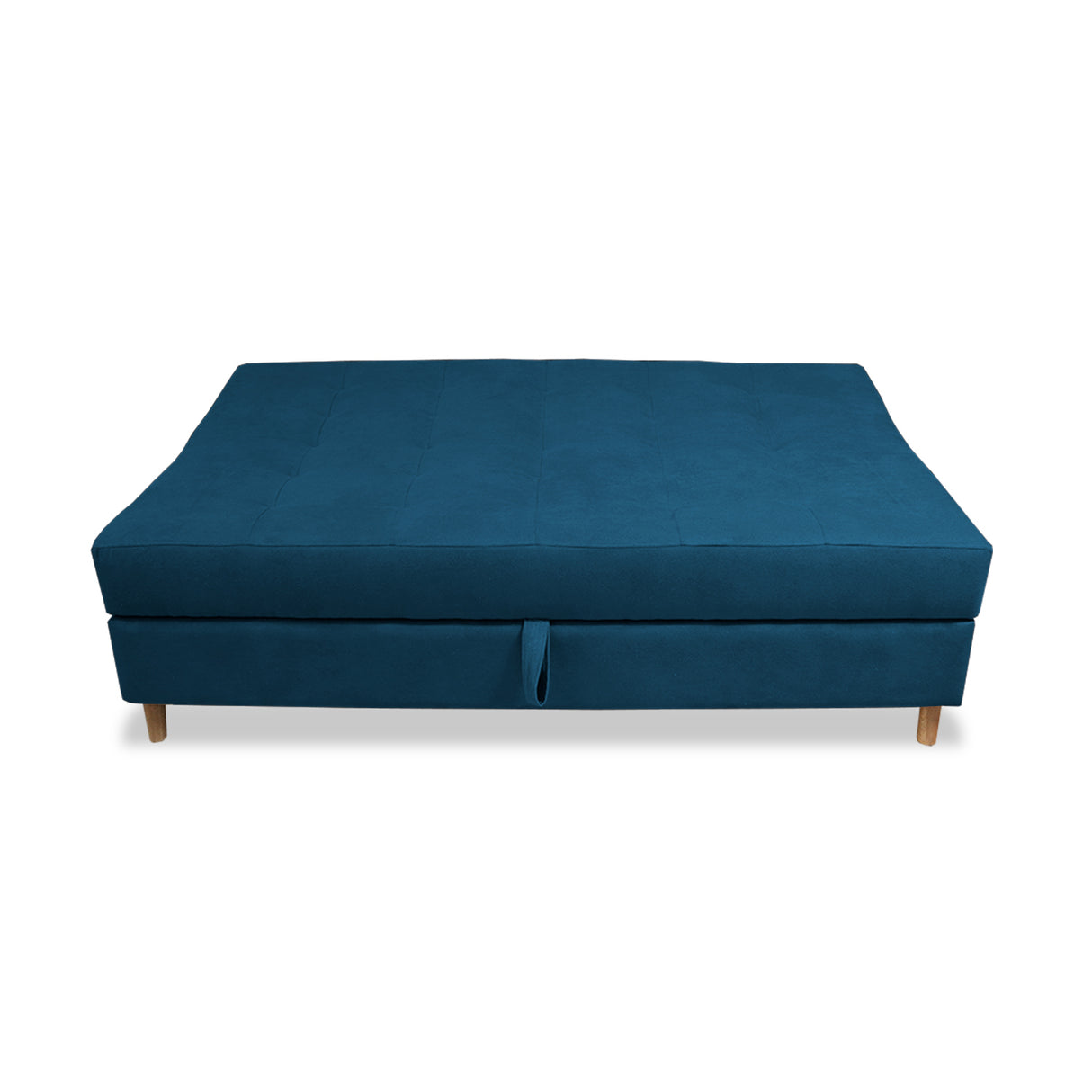 Sofacama Lugano Azul Petróleo 180x95cm de Tres Puestos Reclinable Antifluido con Almacenamiento y sin Apoya Brazos - SOFAS Y POLTRONAS | Bylmo