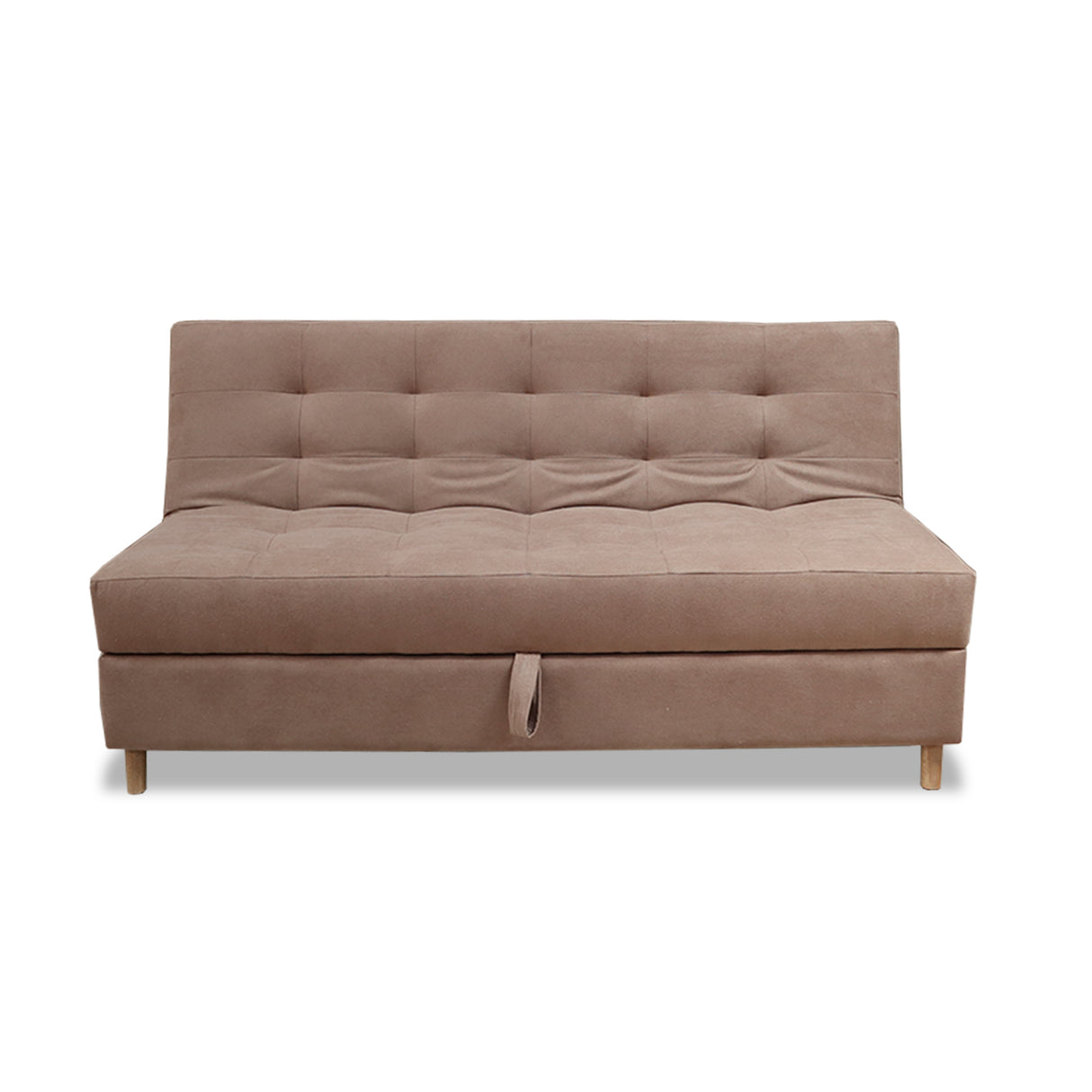 Sofacama Lugano Camel 180x95cm de Tres Puestos Reclinable Antifluido con Almacenamiento y sin Apoya Brazos - SOFAS Y POLTRONAS | Bylmo