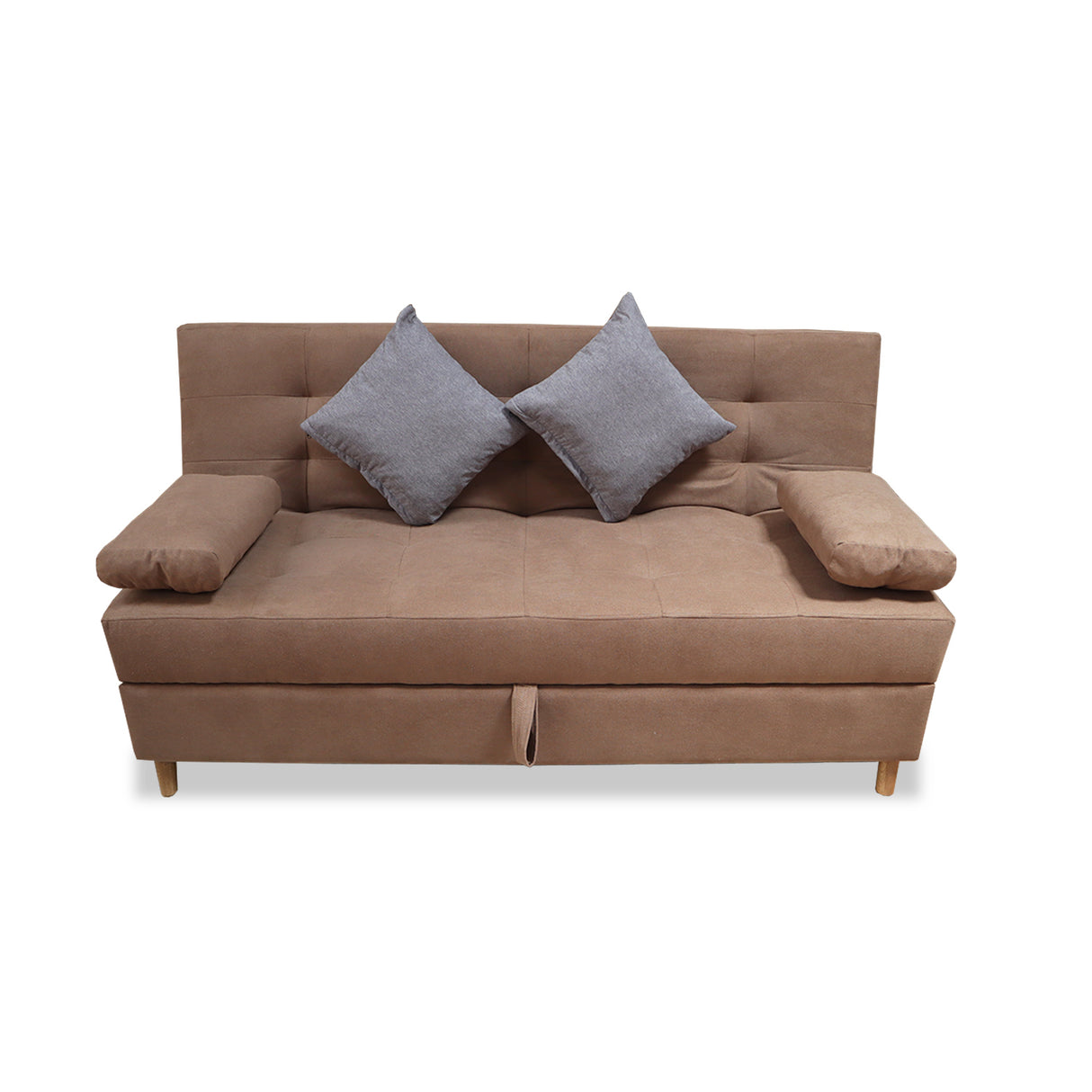 Sofacama Lugano Camel 180x95cm de Tres Puestos Reclinable Antifluido con Almacenamiento y sin Apoya Brazos - SOFAS Y POLTRONAS | Bylmo