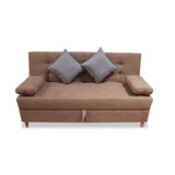 Sofacama Lugano Camel 180x95cm de Tres Puestos Reclinable Antifluido con Almacenamiento y sin Apoya Brazos - SOFAS Y POLTRONAS | Bylmo