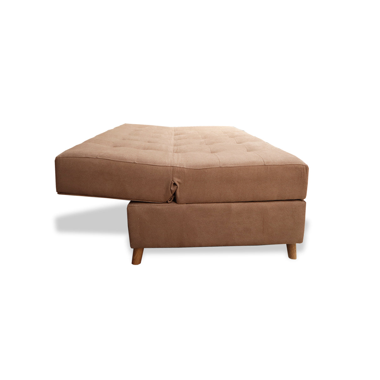 Sofacama Lugano Camel 180x95cm de Tres Puestos Reclinable Antifluido con Almacenamiento y sin Apoya Brazos - SOFAS Y POLTRONAS | Bylmo