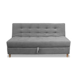 Sofacama Lugano Gris 180x95cm de Tres Puestos Reclinable Antifluido con Almacenamiento y sin Apoya Brazos - SOFAS Y POLTRONAS | Bylmo