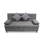 Sofacama Lugano Gris 180x95cm de Tres Puestos Reclinable Antifluido con Almacenamiento y sin Apoya Brazos - SOFAS Y POLTRONAS | Bylmo