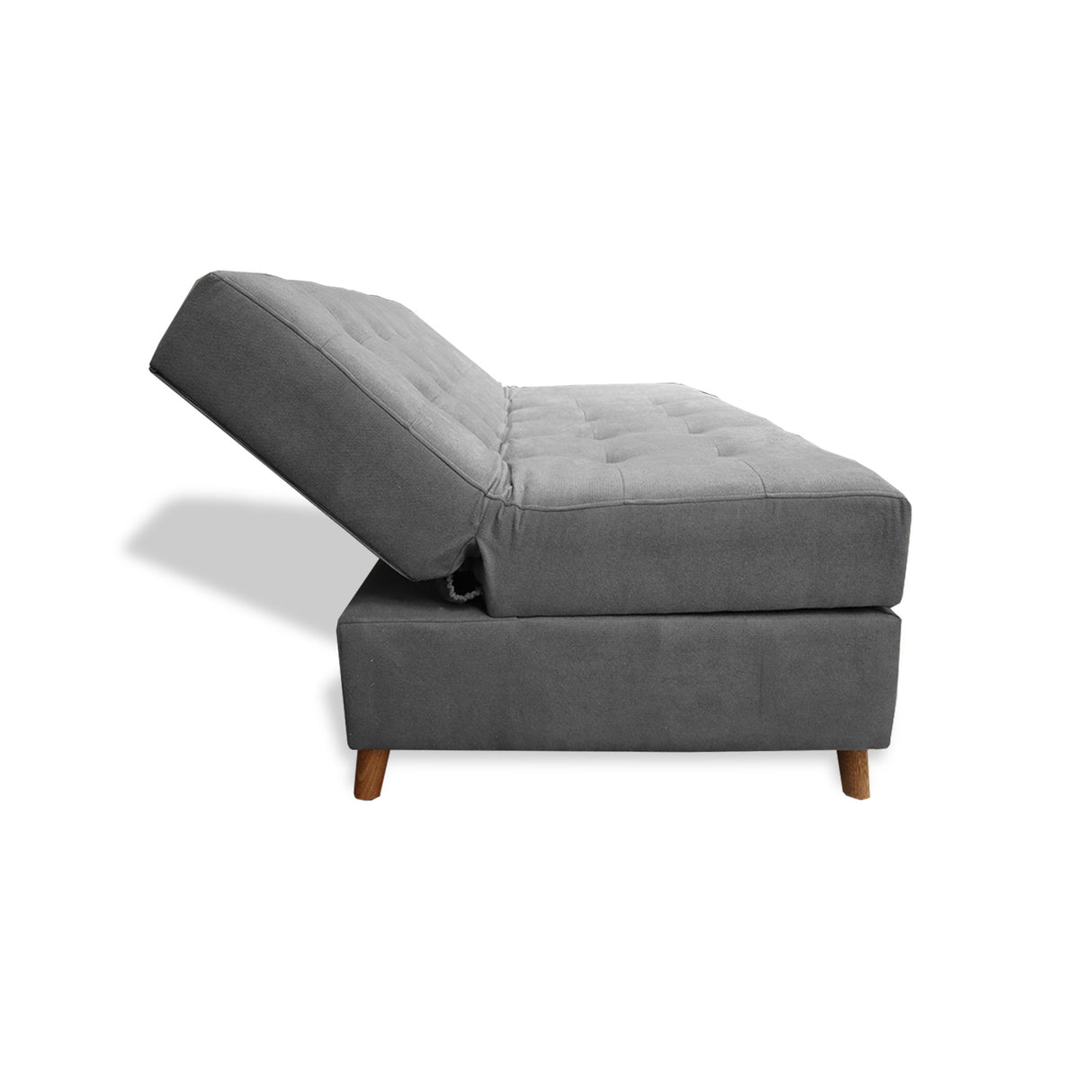 Sofacama Lugano Gris 180x95cm de Tres Puestos Reclinable Antifluido con Almacenamiento y sin Apoya Brazos - SOFAS Y POLTRONAS | Bylmo