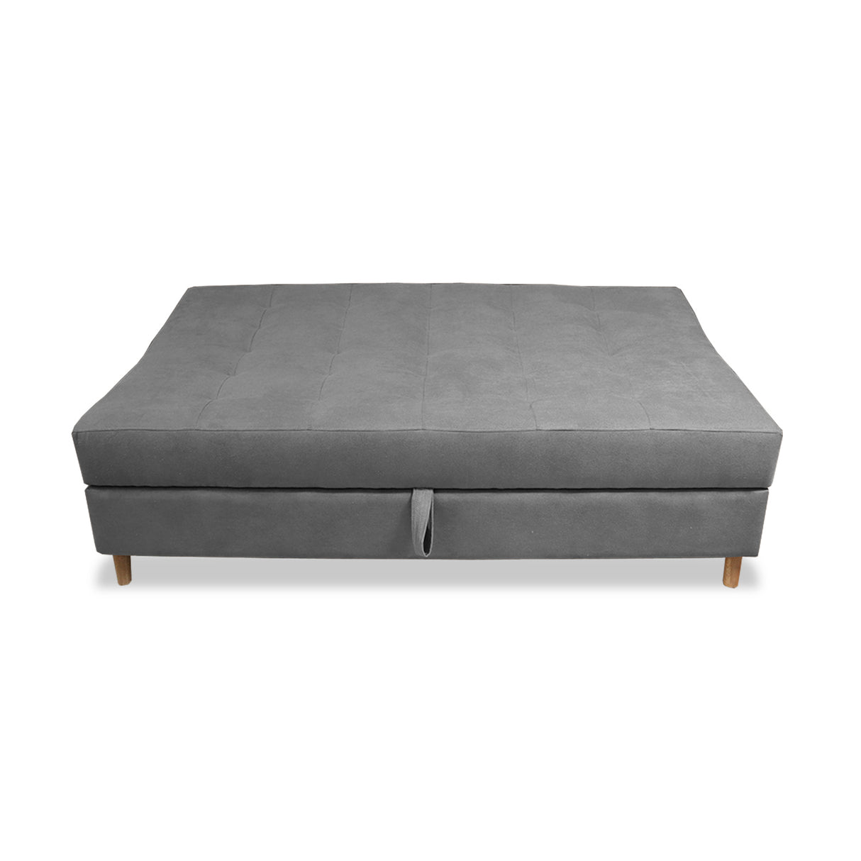 Sofacama Lugano Gris 180x95cm de Tres Puestos Reclinable Antifluido con Almacenamiento y sin Apoya Brazos - SOFAS Y POLTRONAS | Bylmo