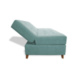 Sofacama Lugano Menta 180x95cm de Tres Puestos Reclinable Antifluido con Almacenamiento y sin Apoya Brazos - SOFAS Y POLTRONAS | Bylmo