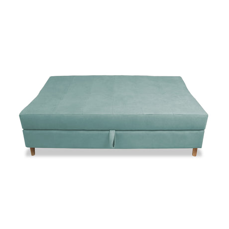 Sofacama Lugano Menta 180x95cm de Tres Puestos Reclinable Antifluido con Almacenamiento y sin Apoya Brazos - SOFAS Y POLTRONAS | Bylmo