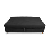 Sofacama Lugano Negro 180x95cm de Tres Puestos Reclinable Antifluido con Almacenamiento y sin Apoya Brazos - SOFAS Y POLTRONAS | Bylmo