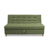 Sofacama Lugano Verde 180x95cm de Tres Puestos Reclinable Antifluido con Almacenamiento y sin Apoya Brazos - SOFAS Y POLTRONAS | Bylmo