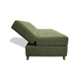 Sofacama Lugano Verde 180x95cm de Tres Puestos Reclinable Antifluido con Almacenamiento y sin Apoya Brazos - SOFAS Y POLTRONAS | Bylmo