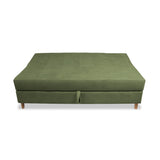 Sofacama Lugano Verde 180x95cm de Tres Puestos Reclinable Antifluido con Almacenamiento y sin Apoya Brazos - SOFAS Y POLTRONAS | Bylmo