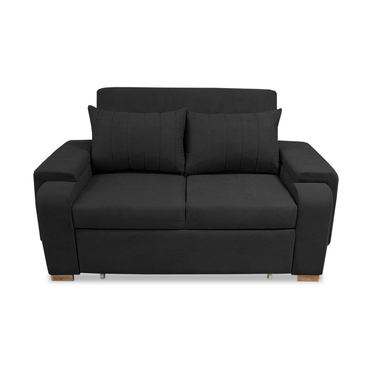Sofacama Hartmann Negro 180x94cm de Dos Puestos Reclinable Antifluido y con Apoya Brazos - SOFAS Y POLTRONAS | Bylmo