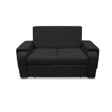 Sofacama Hartmann Negro 180x94cm de Dos Puestos Reclinable Antifluido y con Apoya Brazos - SOFAS Y POLTRONAS | Bylmo