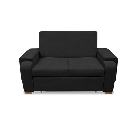 Sofacama Hartmann Negro 180x94cm de Dos Puestos Reclinable Antifluido y con Apoya Brazos - SOFAS Y POLTRONAS | Bylmo