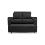 Sofacama Hartmann Negro 180x94cm de Dos Puestos Reclinable Antifluido y con Apoya Brazos - SOFAS Y POLTRONAS | Bylmo